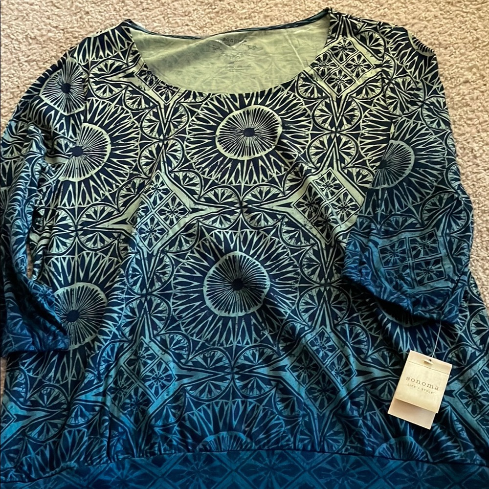 Sonoma 3/4 graphic tunic
